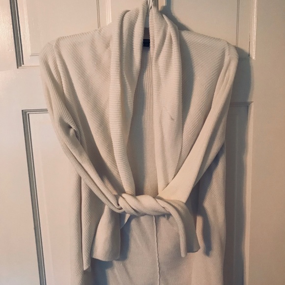 Express Tops - Express Cream Collared Sweater cardigan